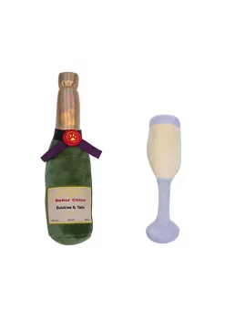 American Pet Supplies Champawgne-cheers Crinkle And Squeaky Plush Dog Toy Combo