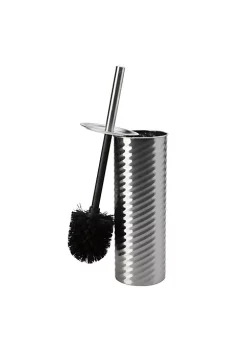 Bath Bliss Swirled Texture Toilet Brush & Holder in Chrome