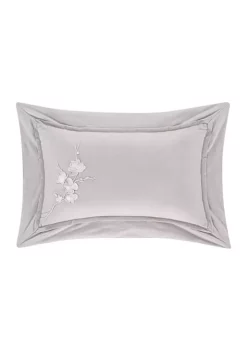 Piper & Wright Cherry Blossom Gray Boudoir Decorative Throw Pillow